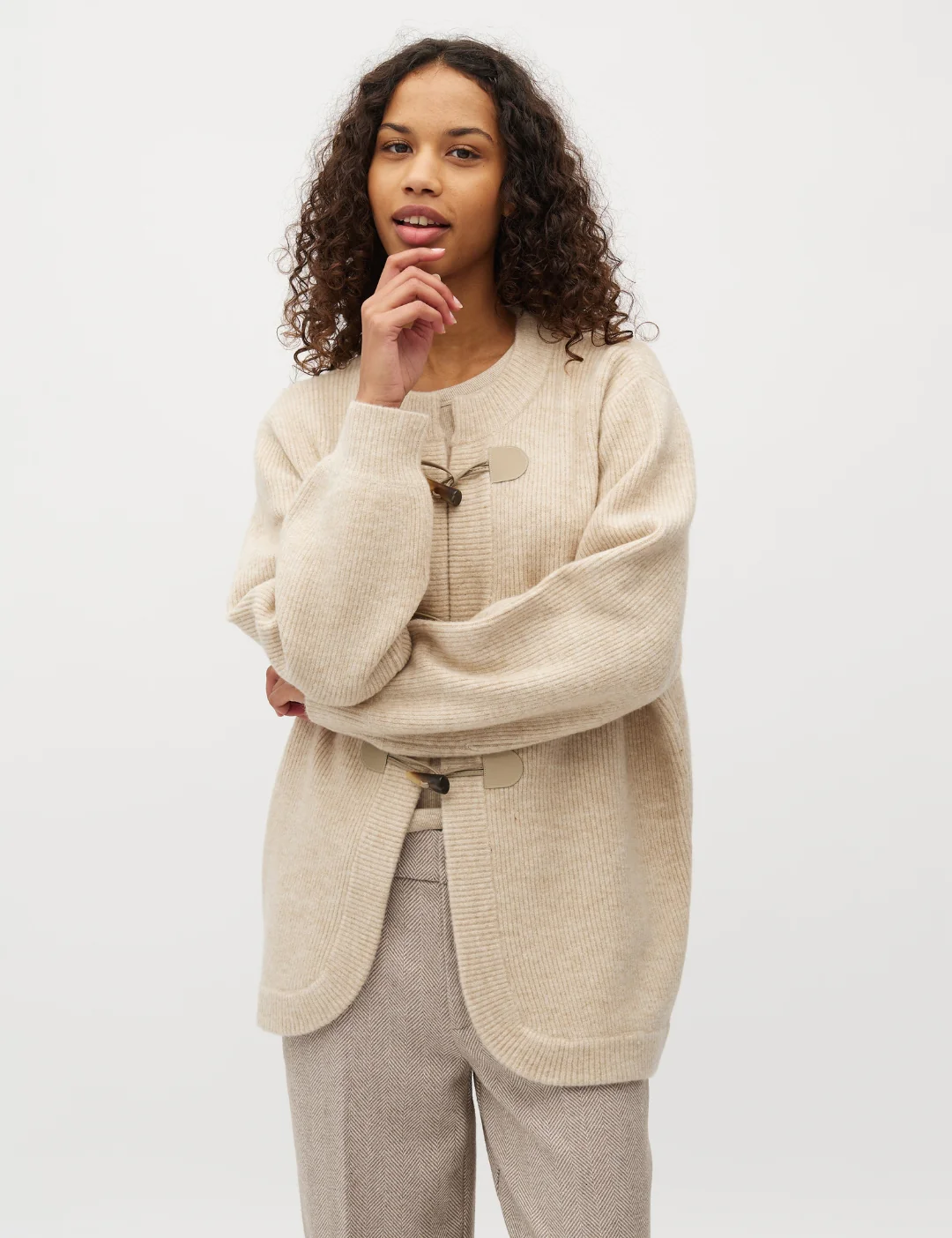 Miralinda-M Knit Cardigan - Oyster Melange