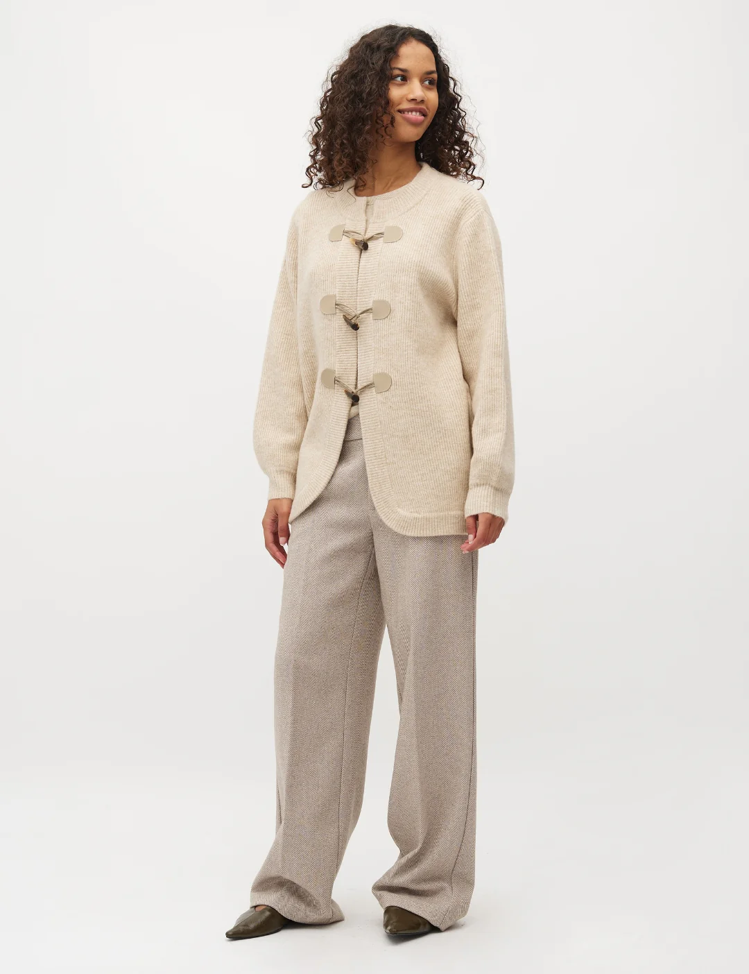 Miralinda-M Knit Cardigan - Oyster Melange - Image 4