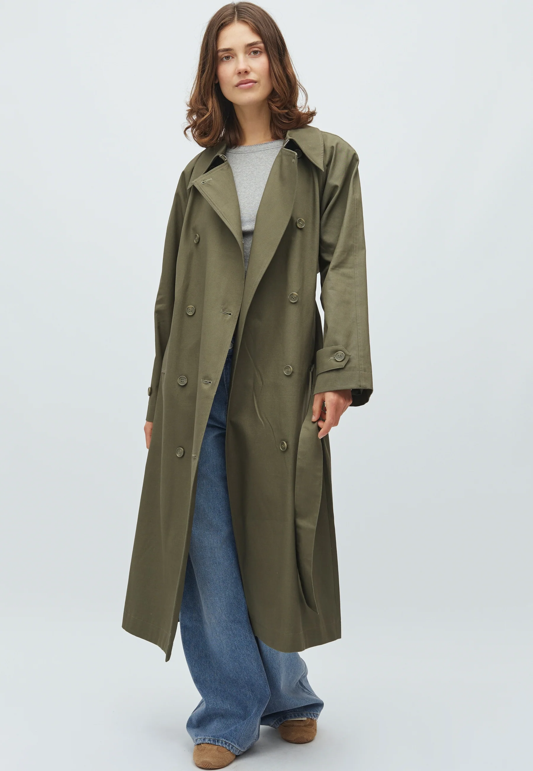 Odonna B-M Coat - Dusty Olive - Image 2