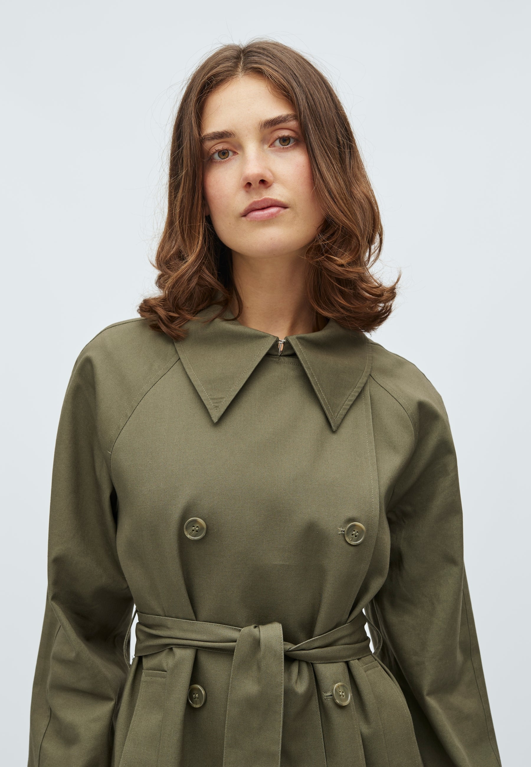 Odonna B-M Coat - Dusty Olive - Image 3