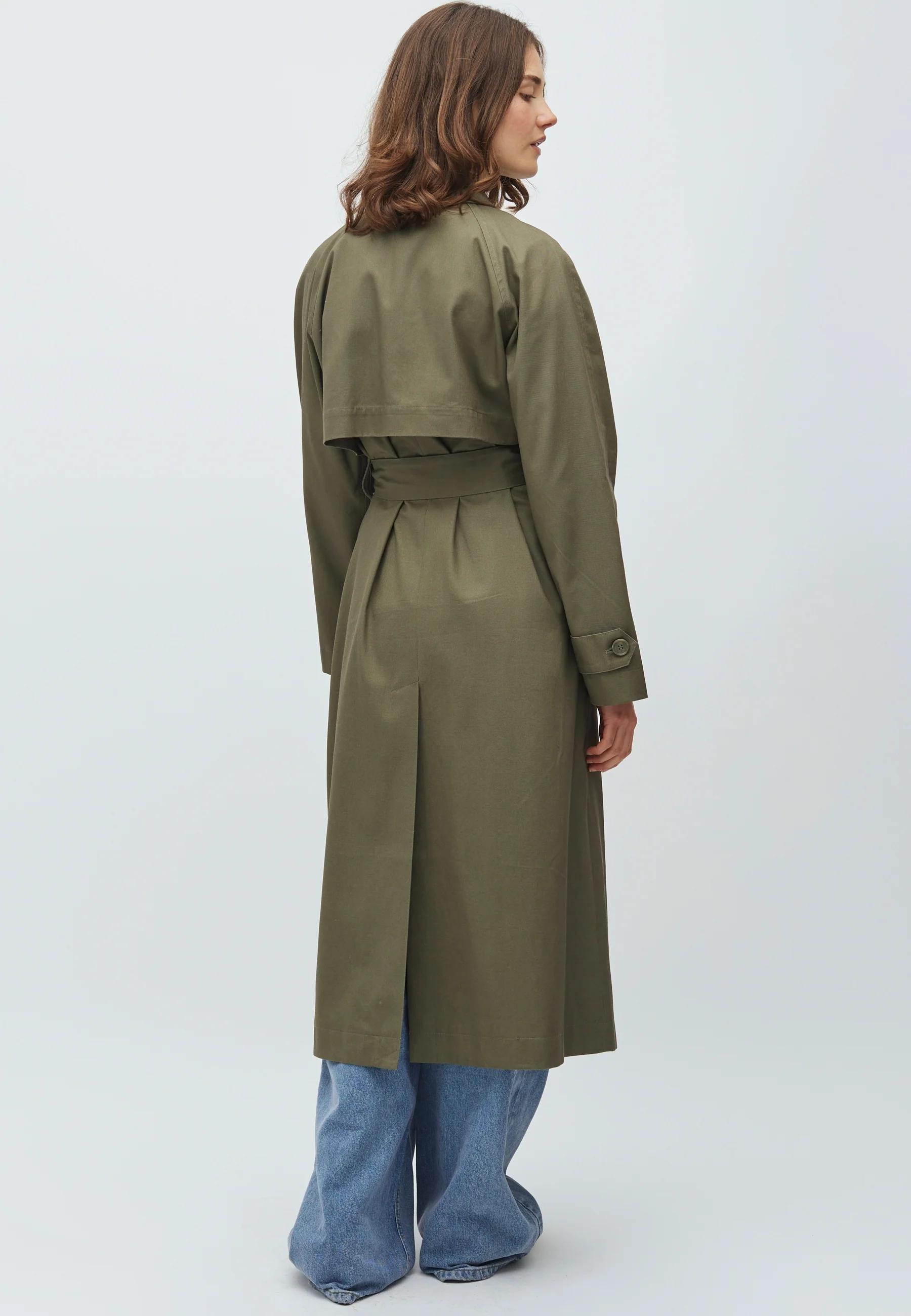 Odonna B-M Coat - Dusty Olive - Image 4
