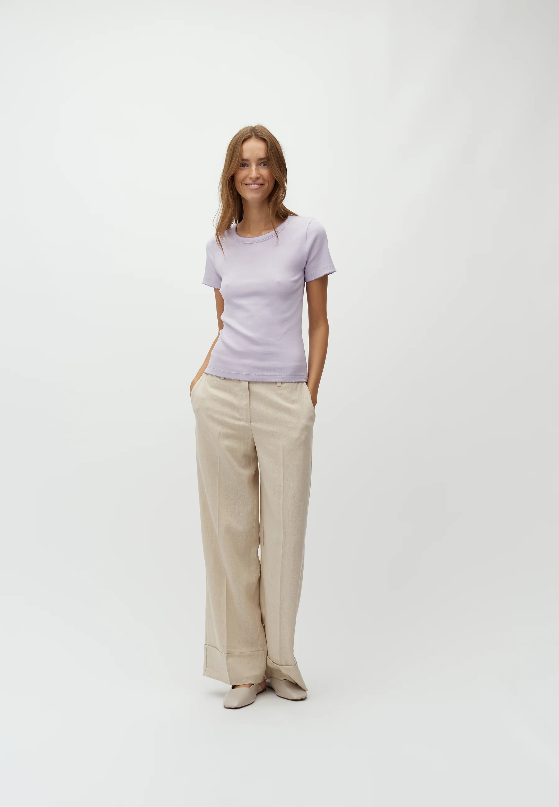 Otis Crochet-M T-shirt - Orchid Petal