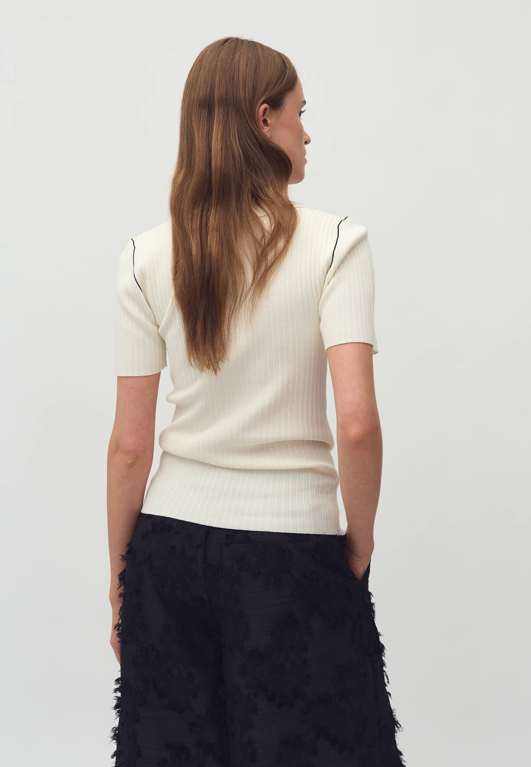 Paoula SS-M Polo Knit - Sugar - Image 3