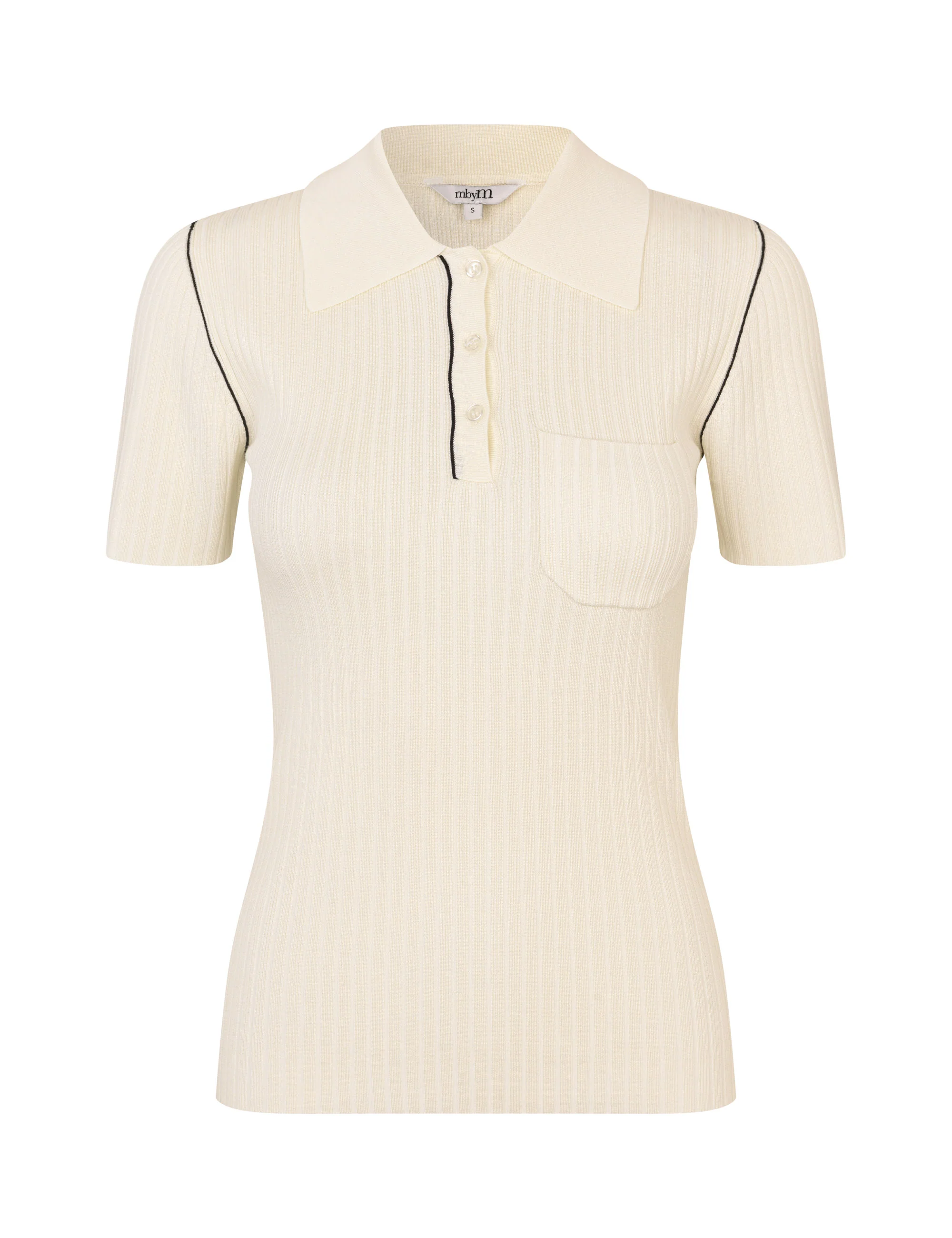 Paoula SS-M Polo Knit - Sugar - Image 5
