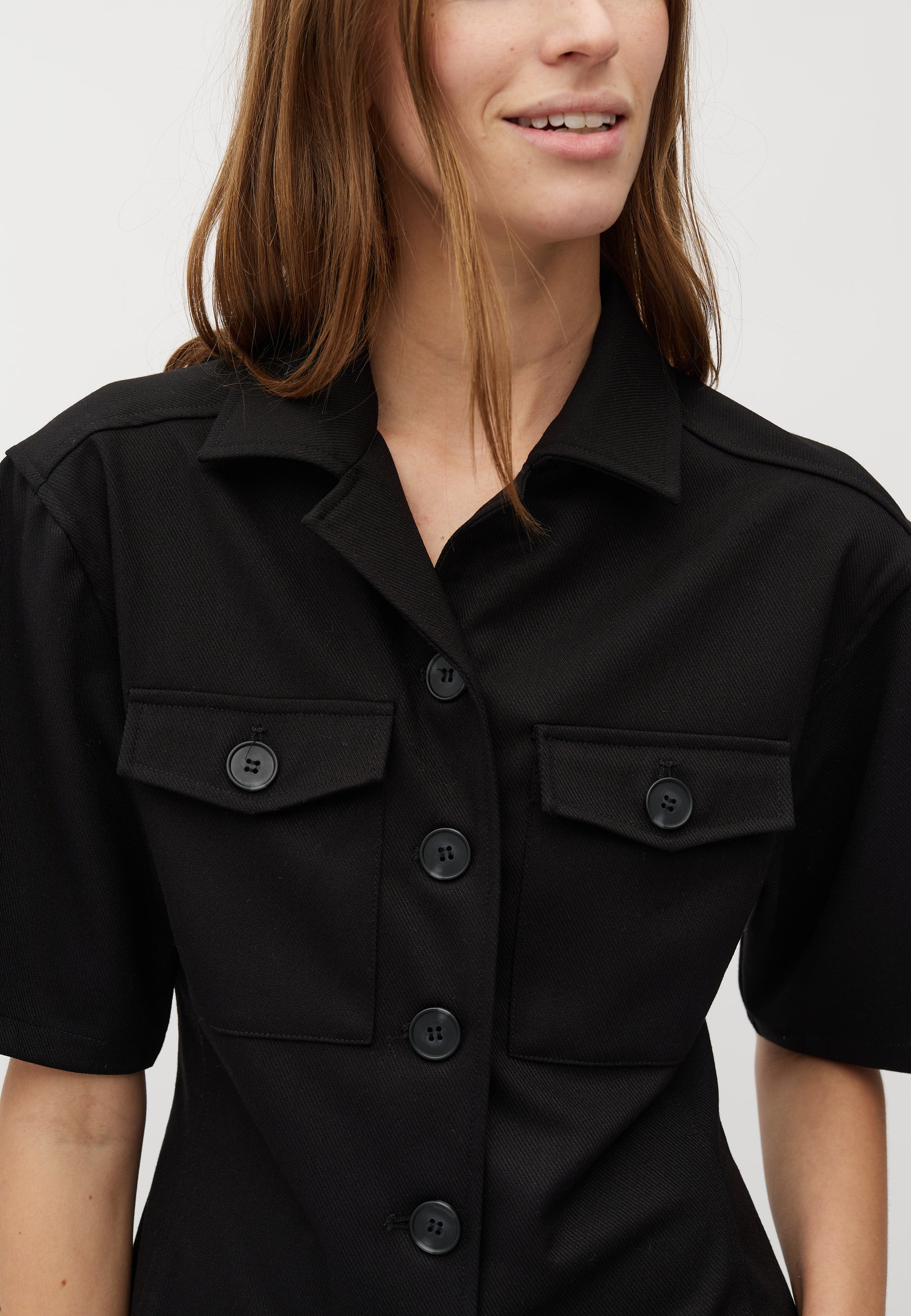 Peplina-M Shirt Blouse - Black - Image 2