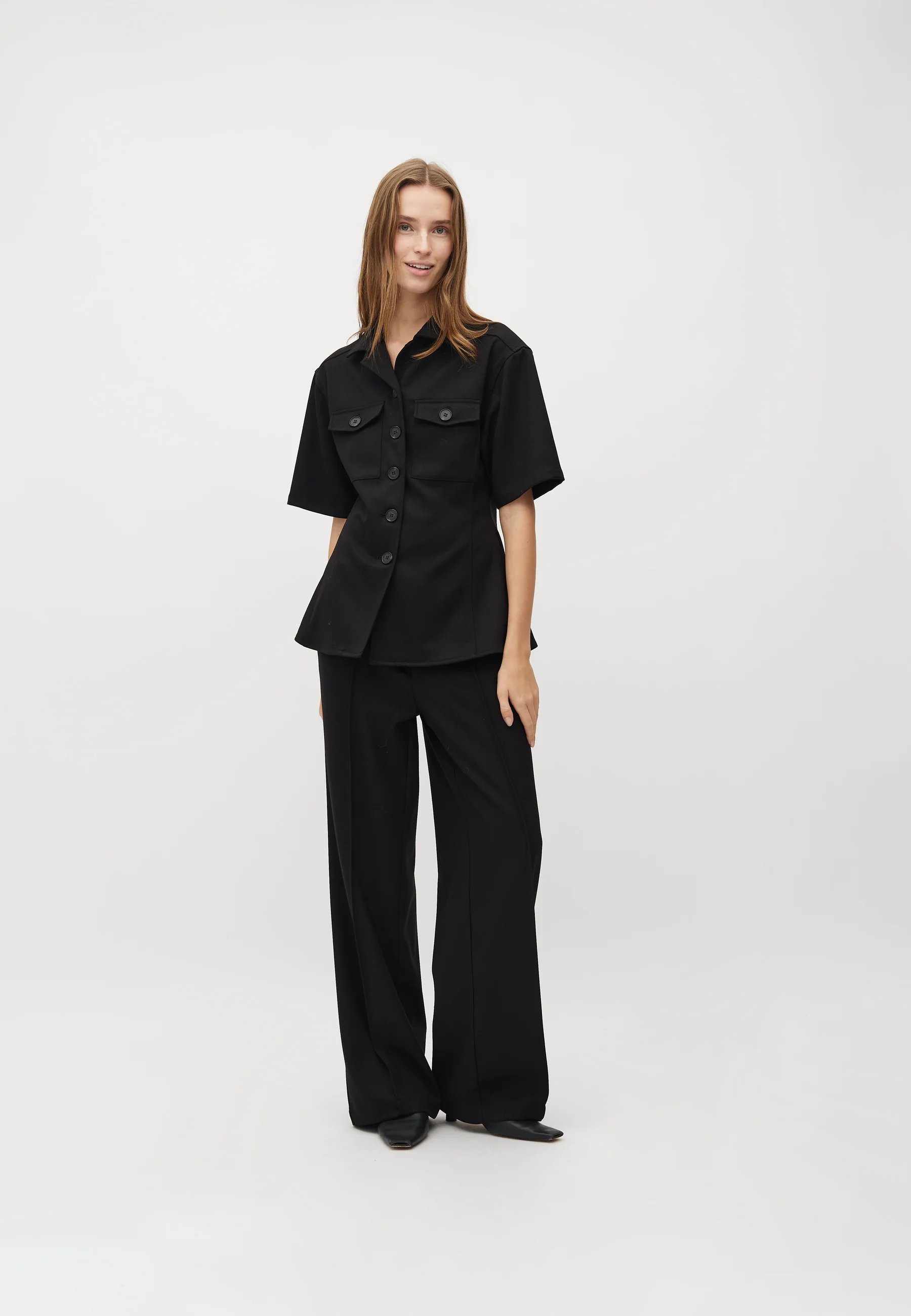 Peplina-M Shirt Blouse - Black - Image 4
