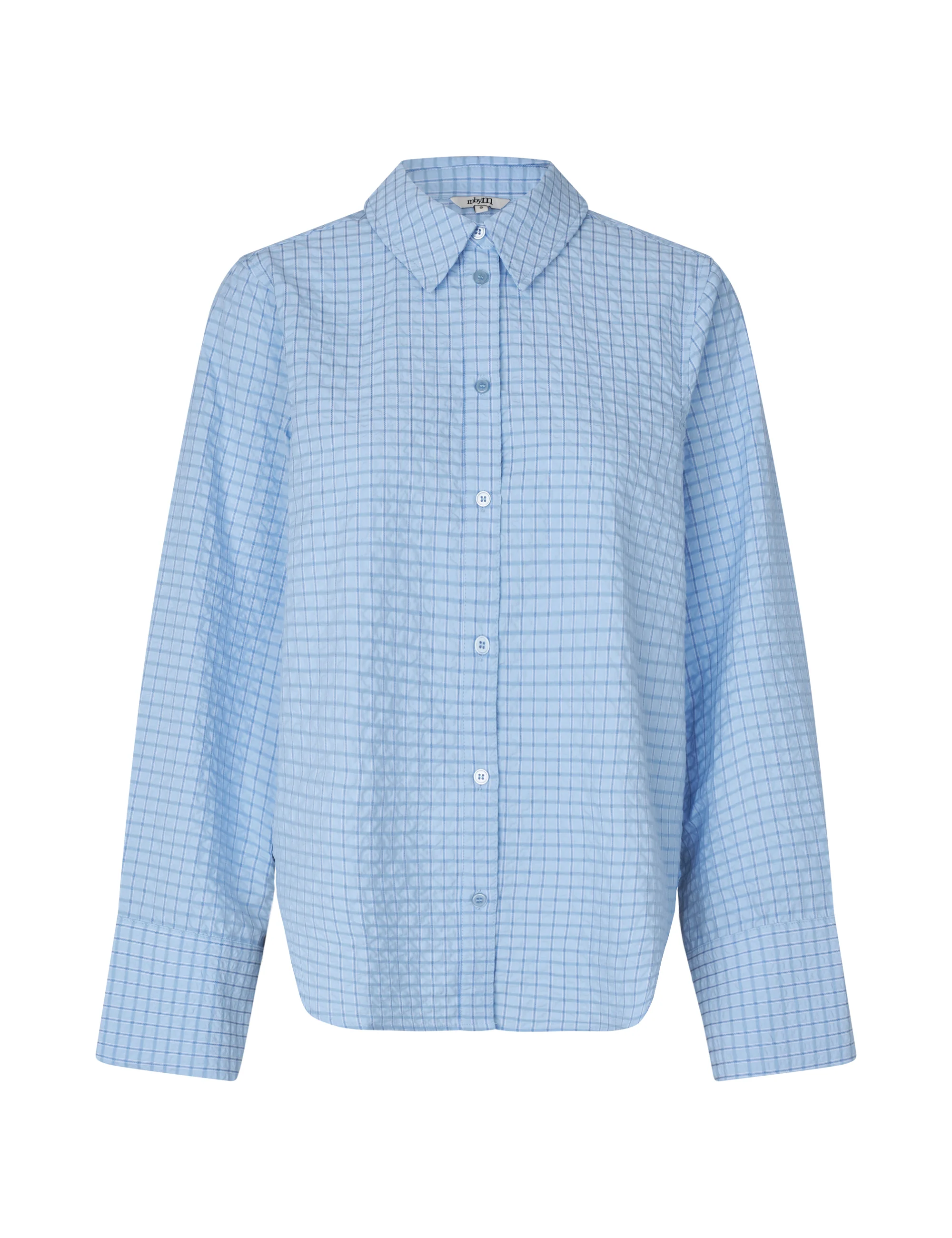 Phoebe-M Shirt - Light Blue Kiwa Check - Image 5