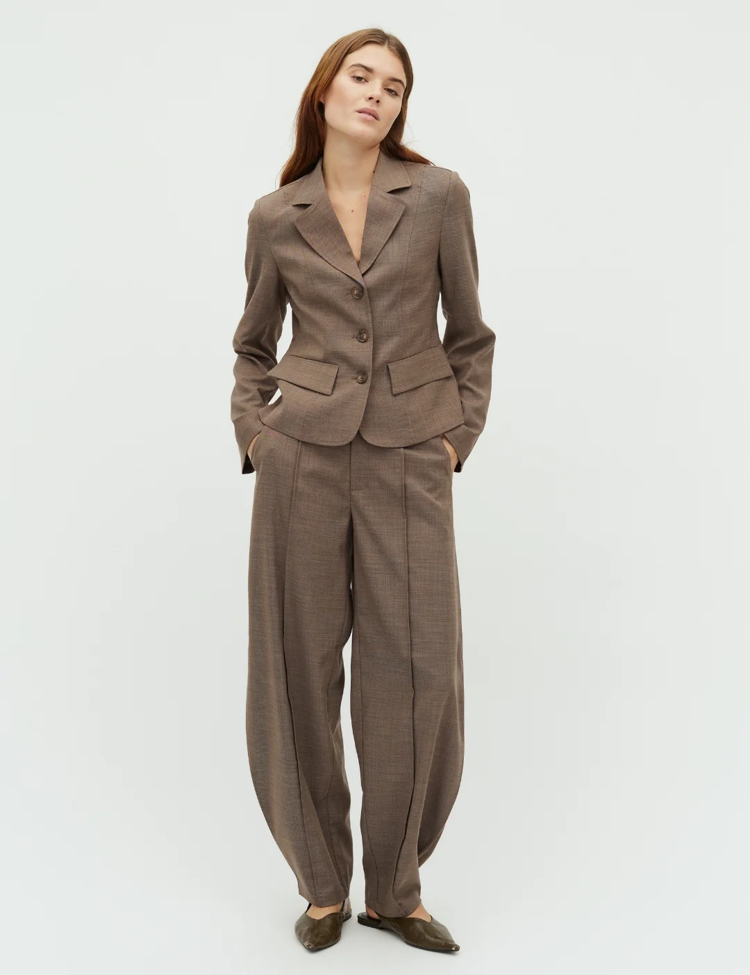 Pija-M Trousers - Chicory Coffee Melange