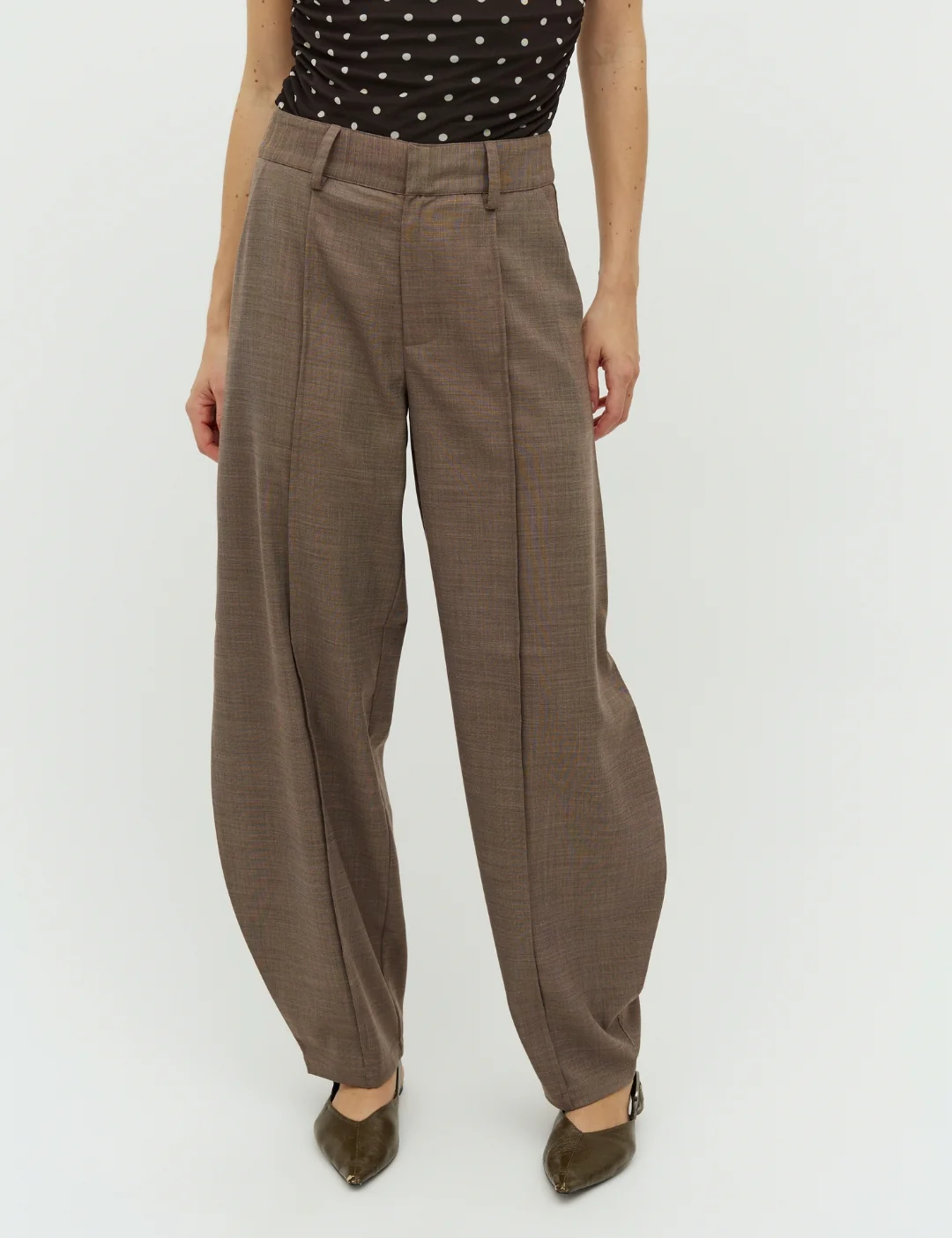 Pija-M Trousers - Chicory Coffee Melange - Image 3