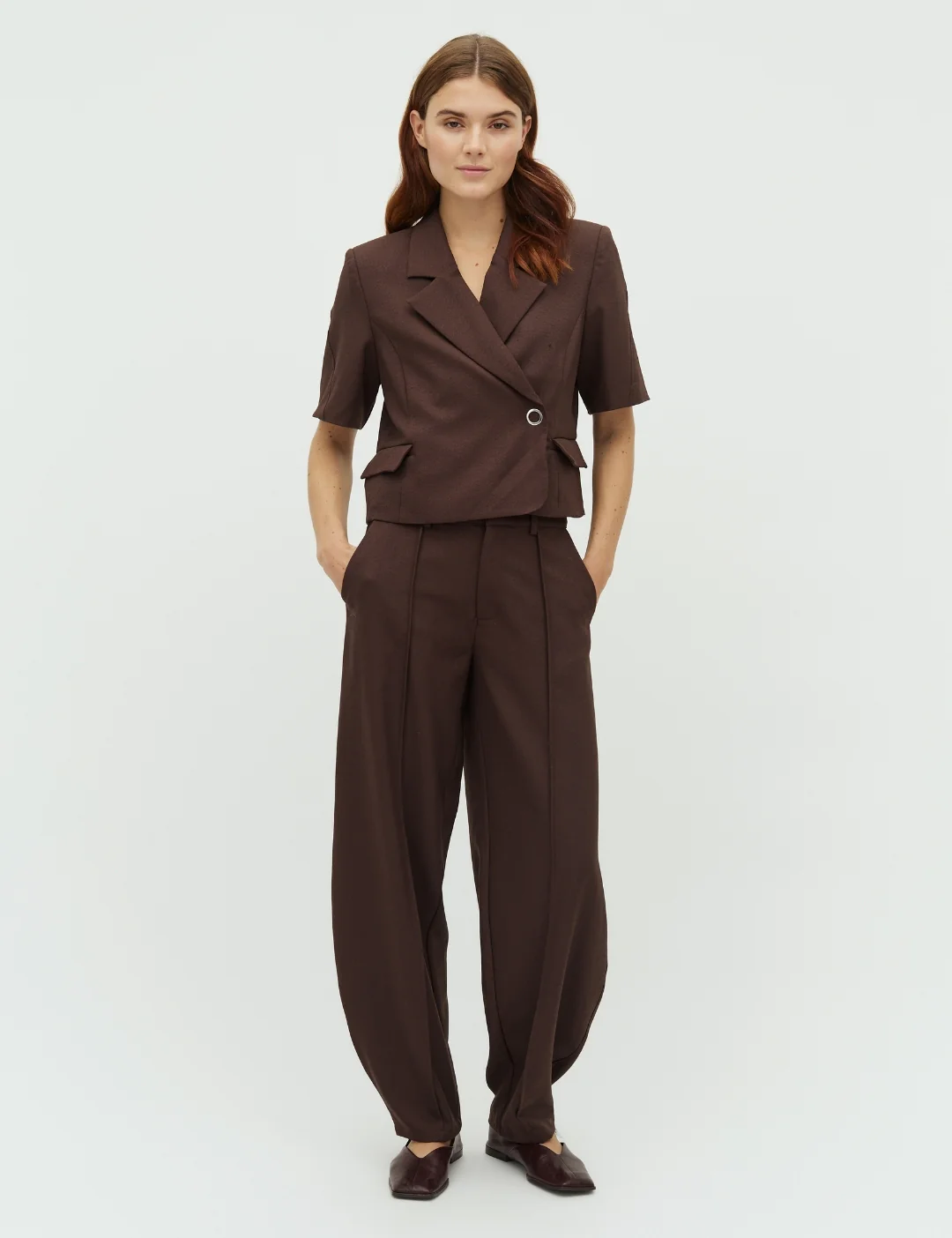 Pija-M Trousers - Chicory Coffee Melange