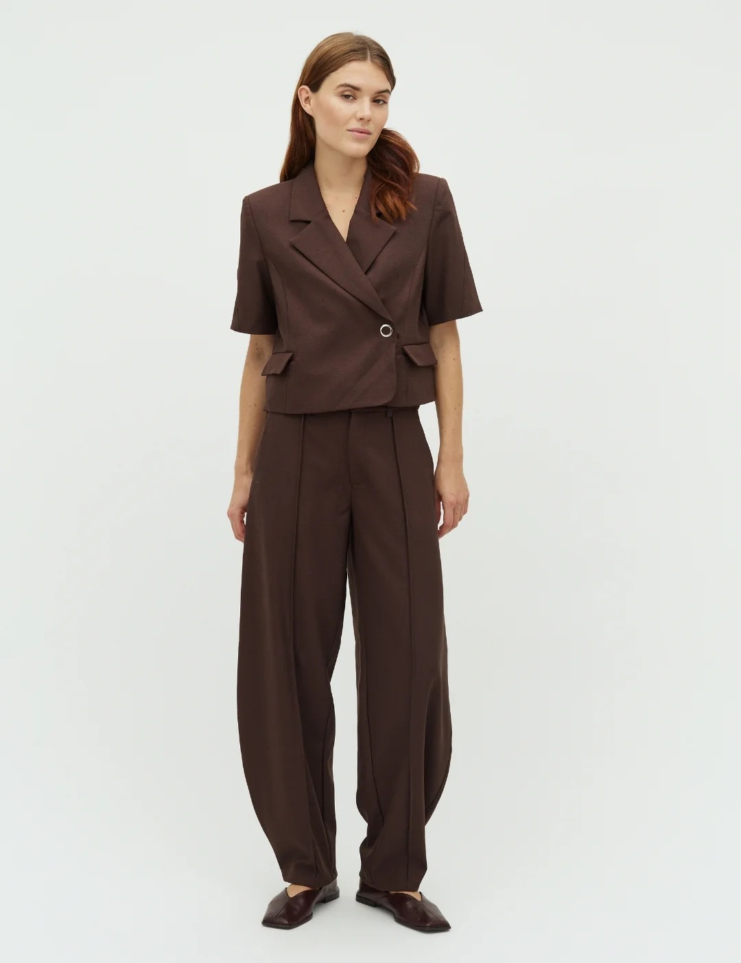 Pija-M Trousers - Chicory Coffee Melange - Image 2