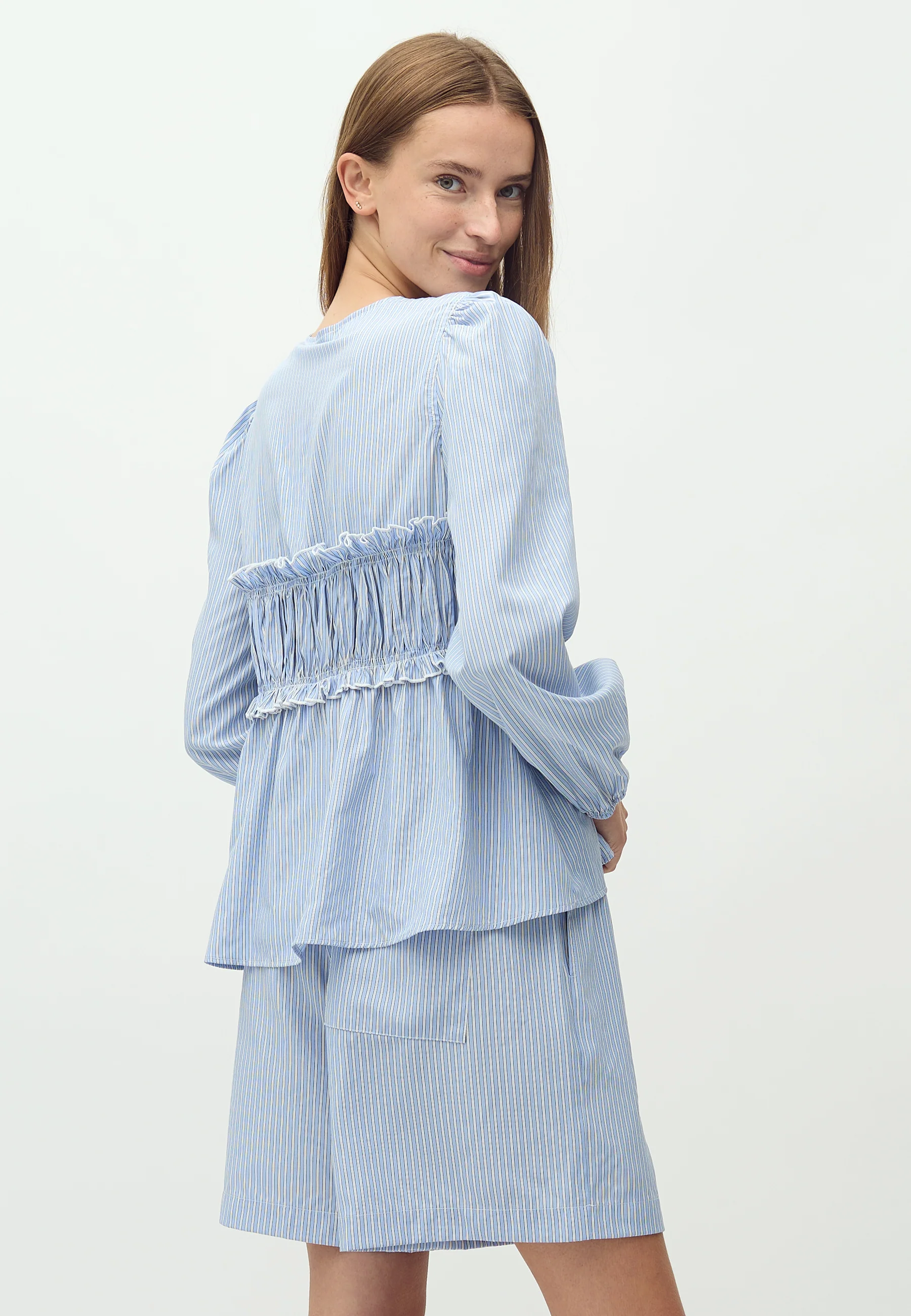 Pipa-M Blouse - Blue Zinnia Stripe - Image 2