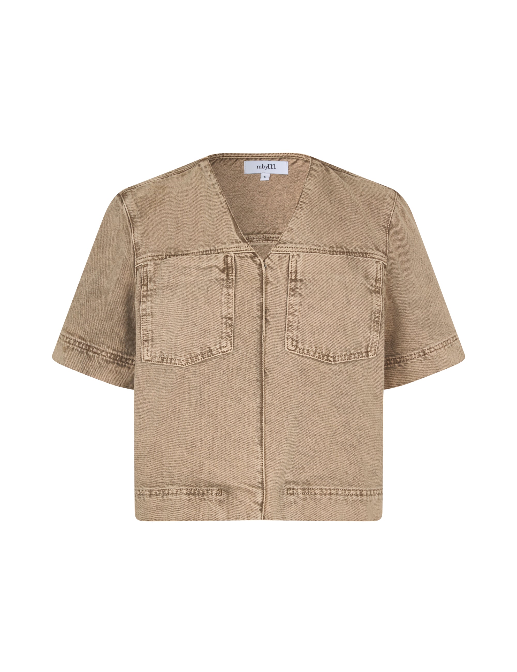 Reela-M Shirt - Beige Washed Denim - Image 5