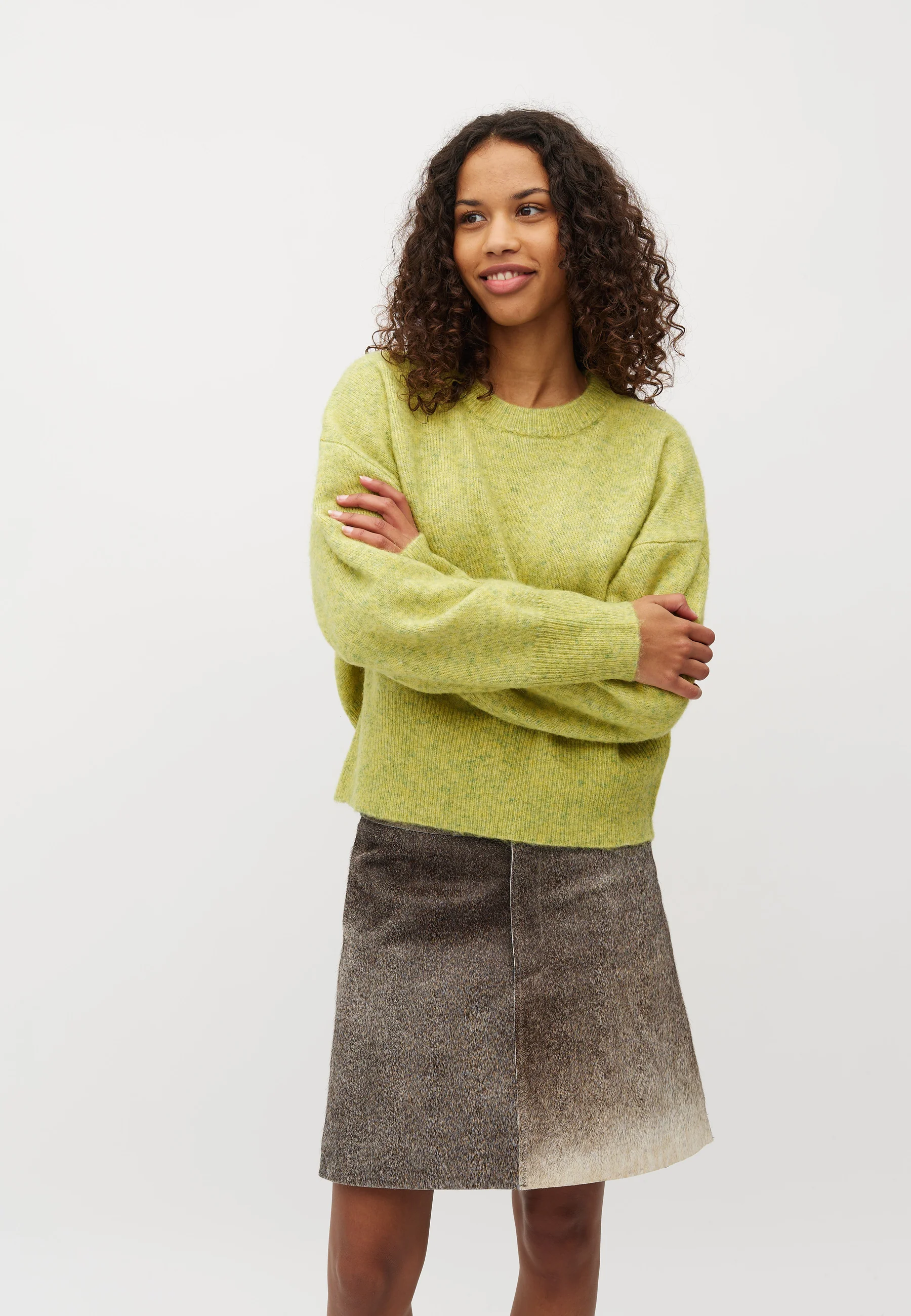 Sadi-M Knit Sweater - Sunny Lime Melange