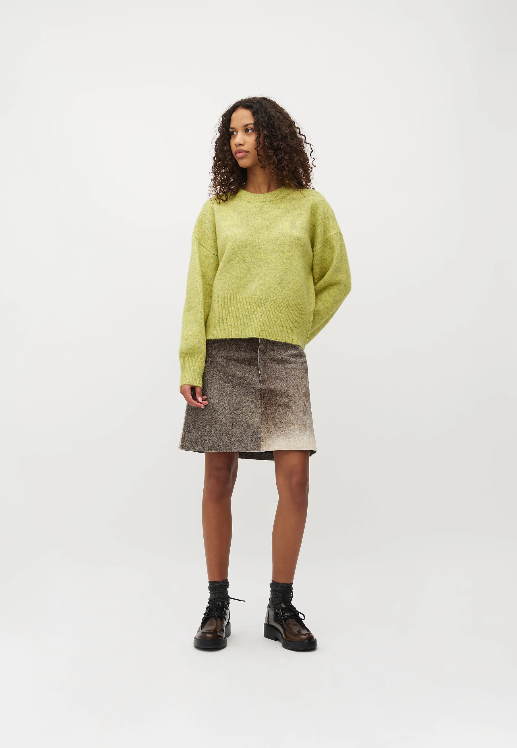 Sadi-M Knit Sweater - Sunny Lime Melange - Image 2