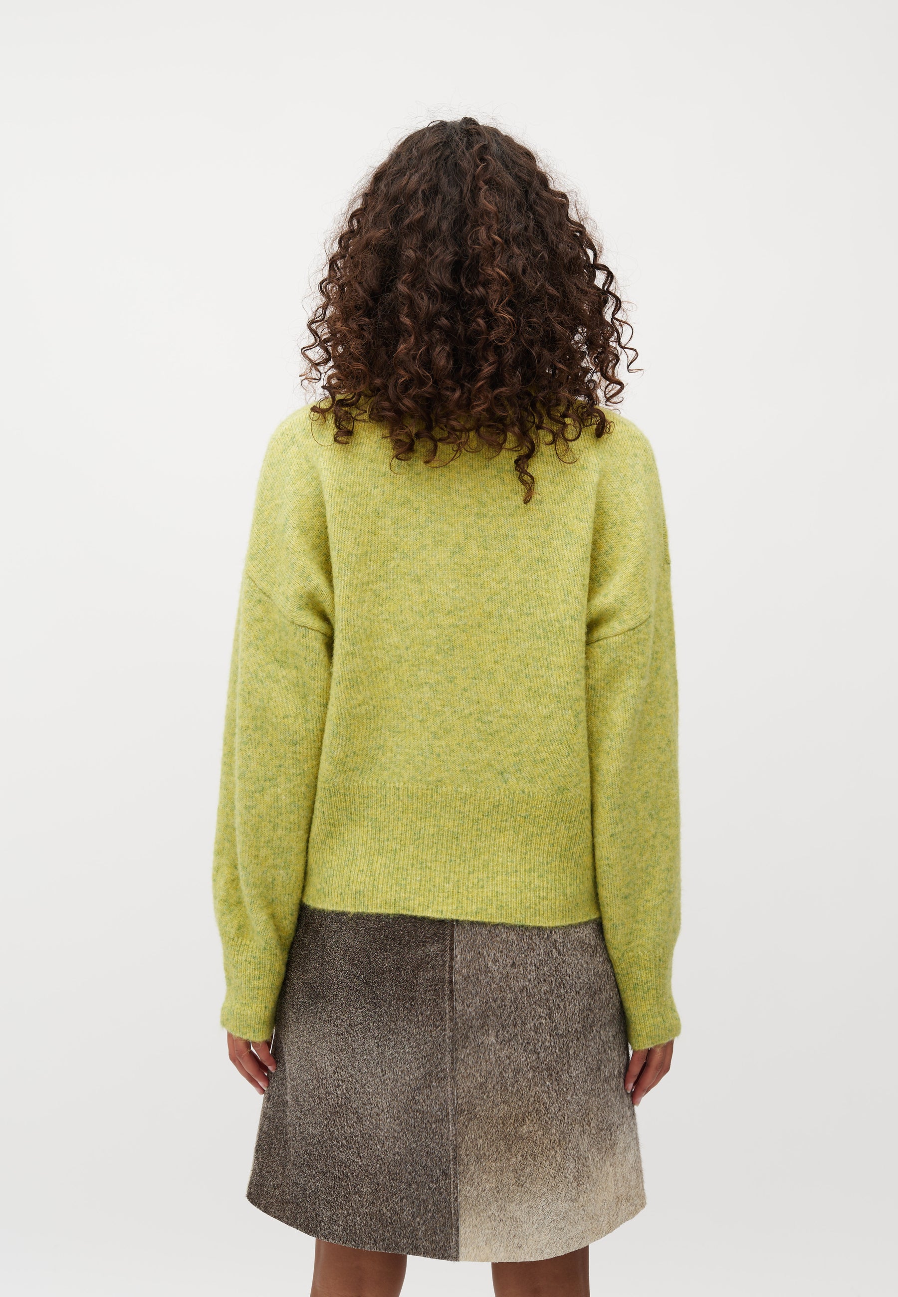 Sadi-M Knit Sweater - Sunny Lime Melange - Image 3