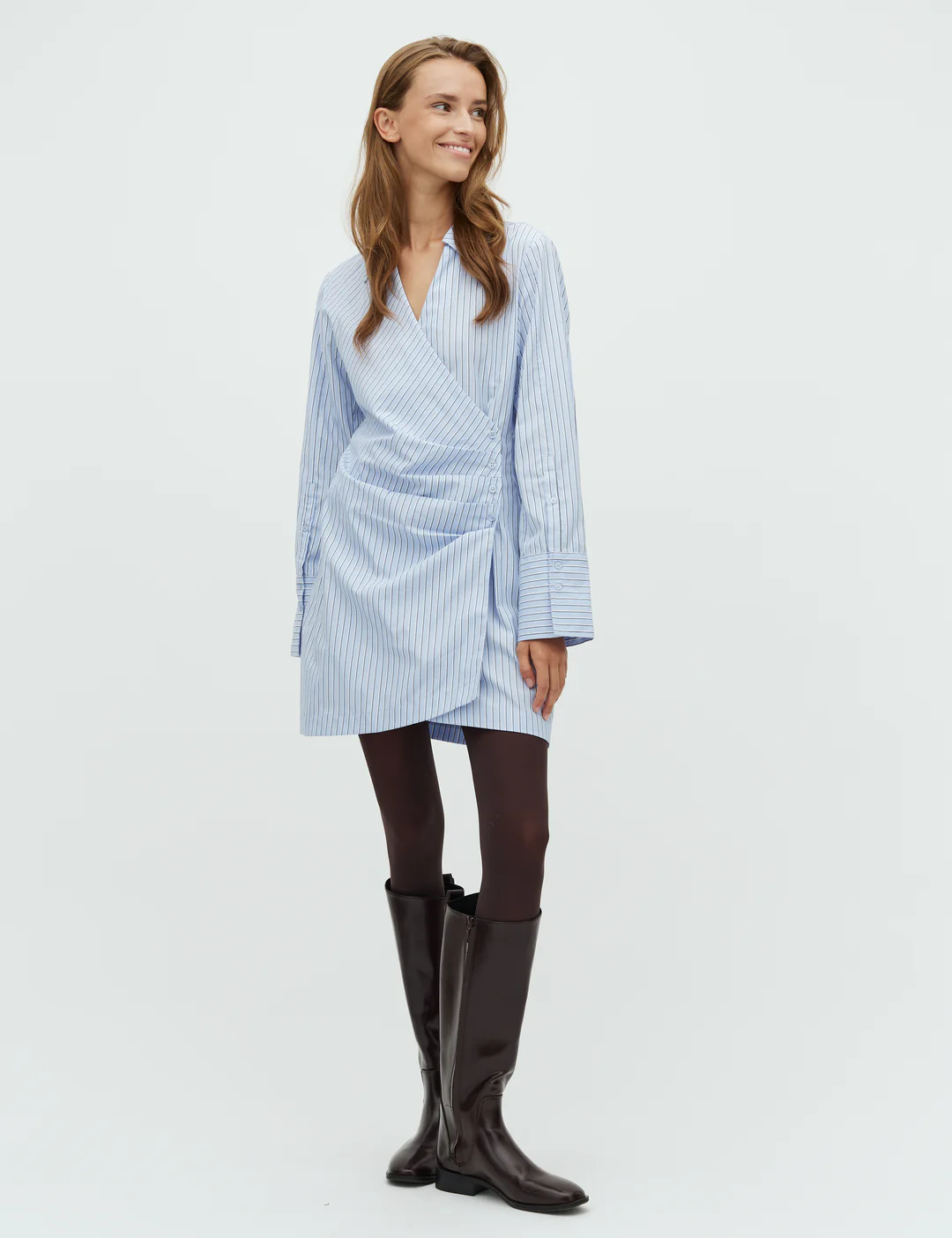 Saffira-M Dress - Blue Navy Stripe