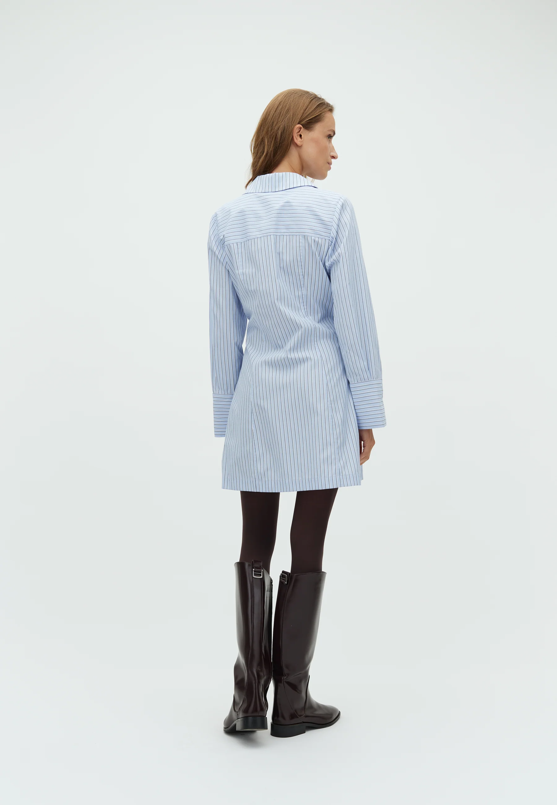 Saffira-M Dress - Blue Navy Stripe - Image 3