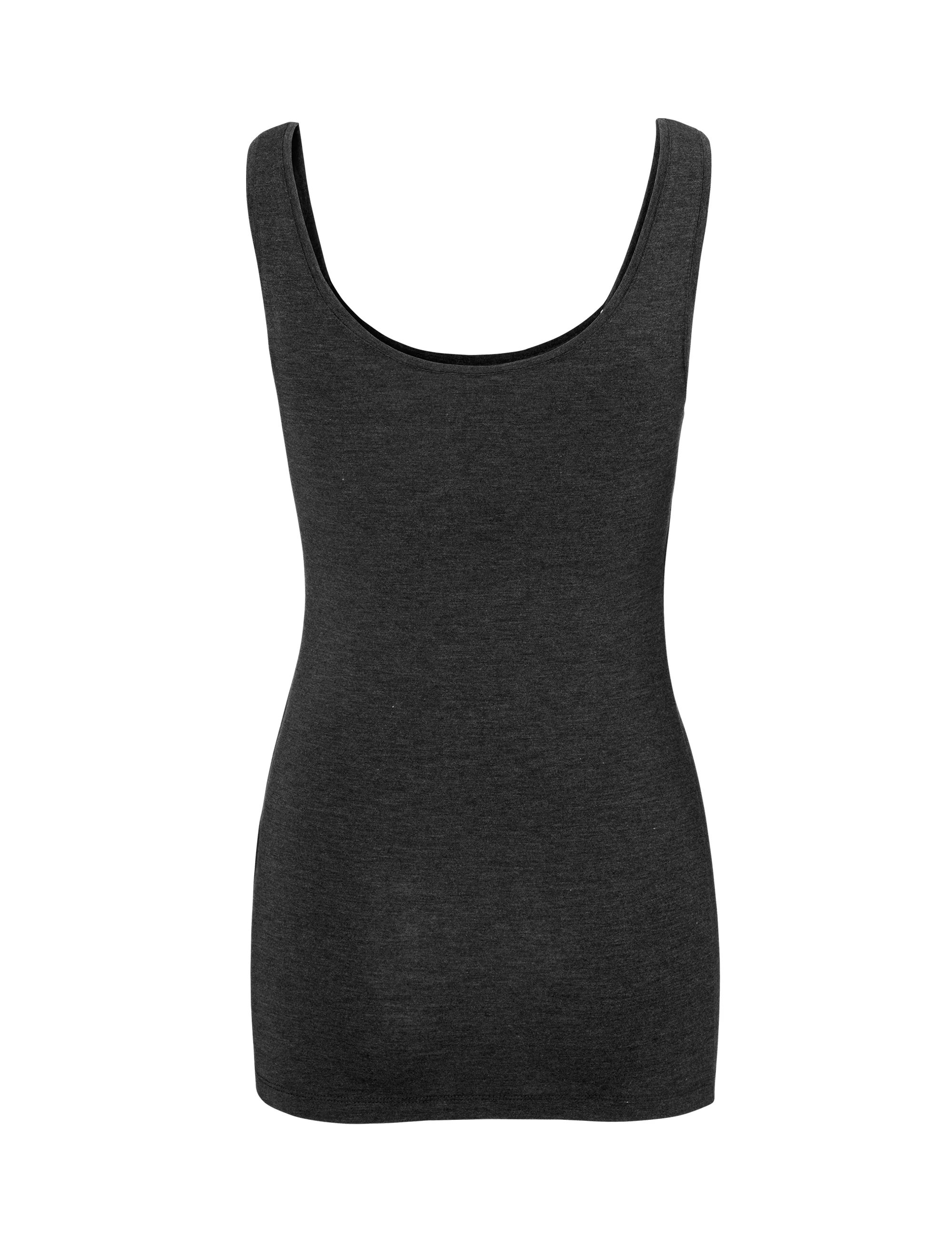 Sina Basic Top - Dark Grey Melange