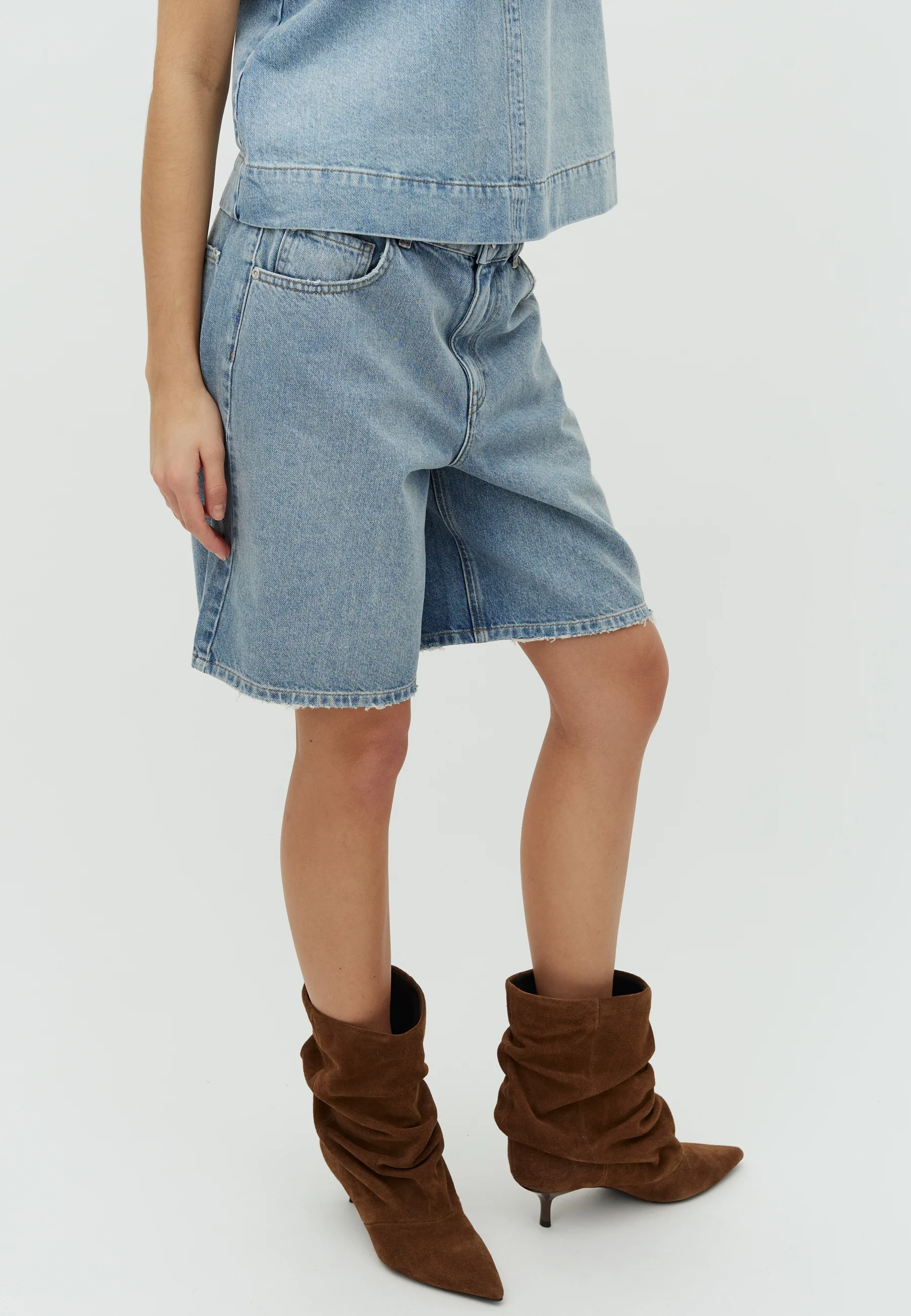 Talina-M Shorts - Light Blue Brushing - Image 2