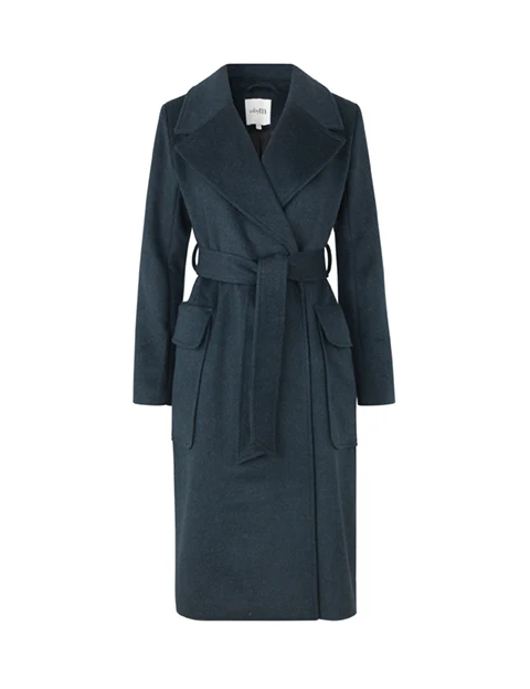 Toby Wool Coat - Night Sky Melange