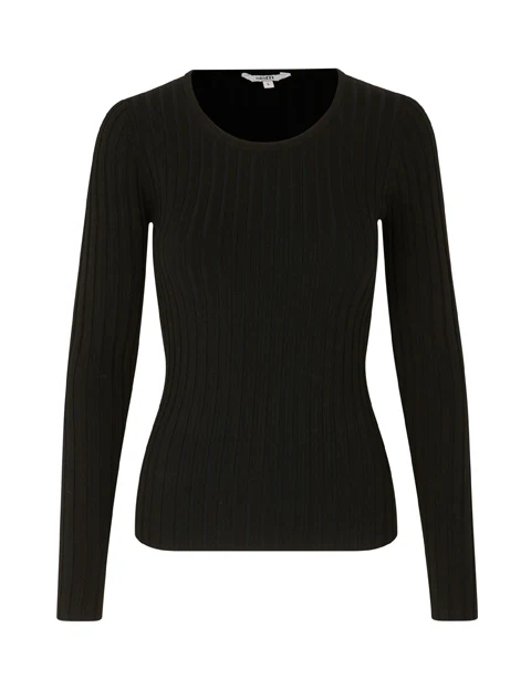 Trenna Knit Blouse - Black