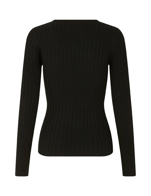 Trenna Knit Blouse - Black - Image 2