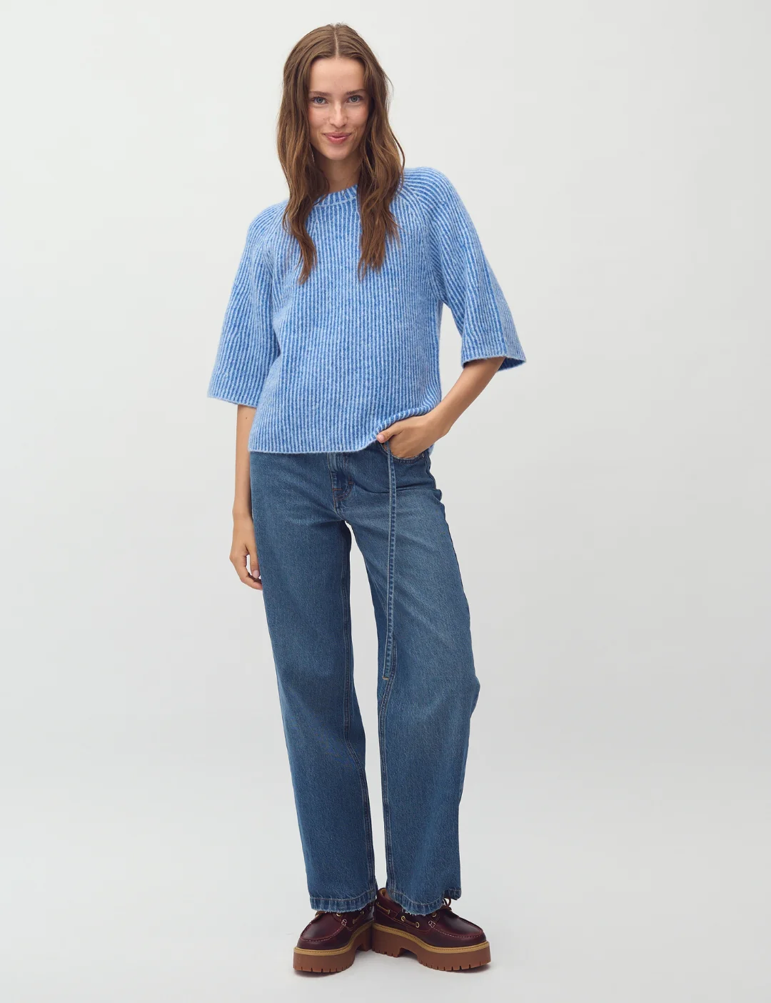 Ubeda-M Knit Sweater - Blue Sapphire Stripe - Image 2