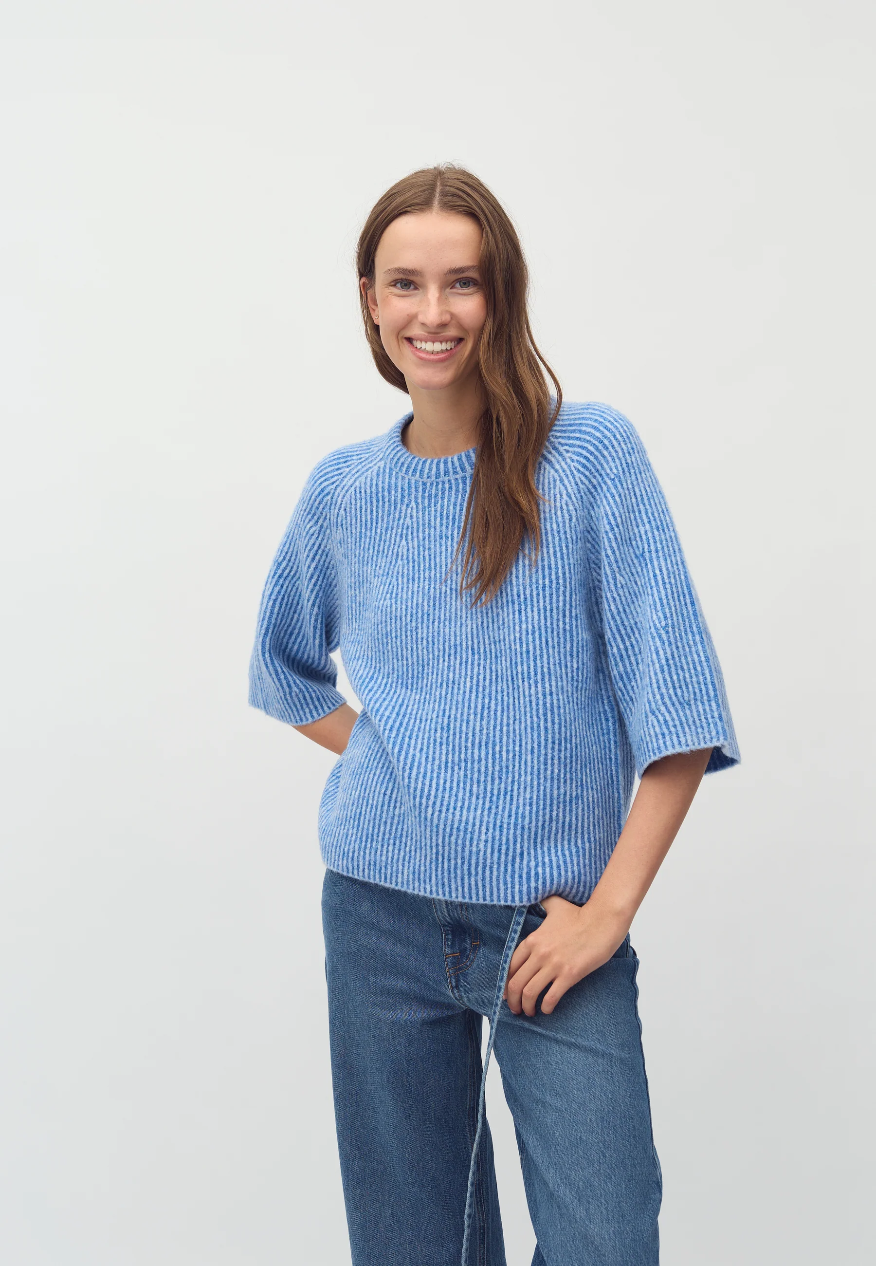 Ubeda-M Knit Sweater - Blue Sapphire Stripe - Image 4