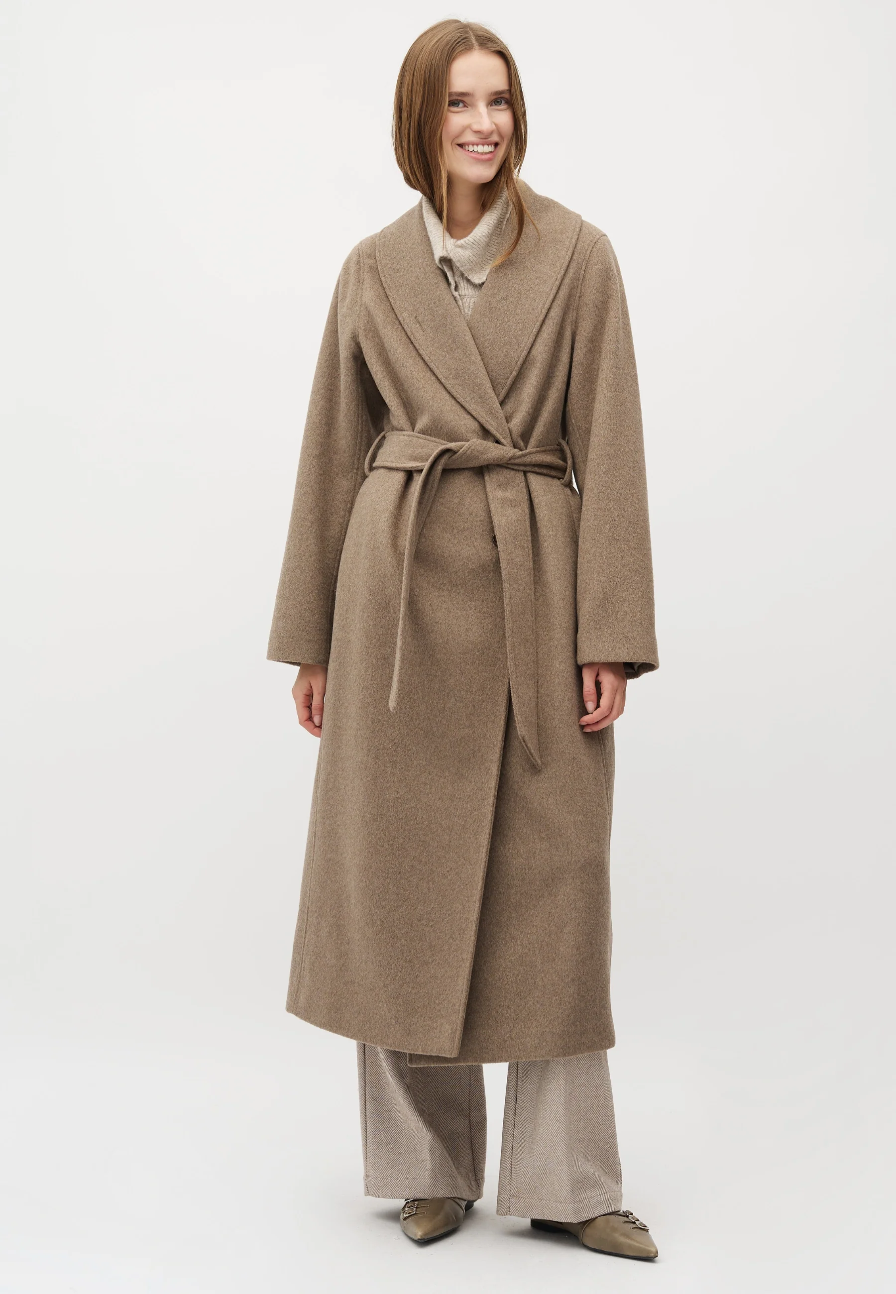 Umia-M Coat - Greige Melange