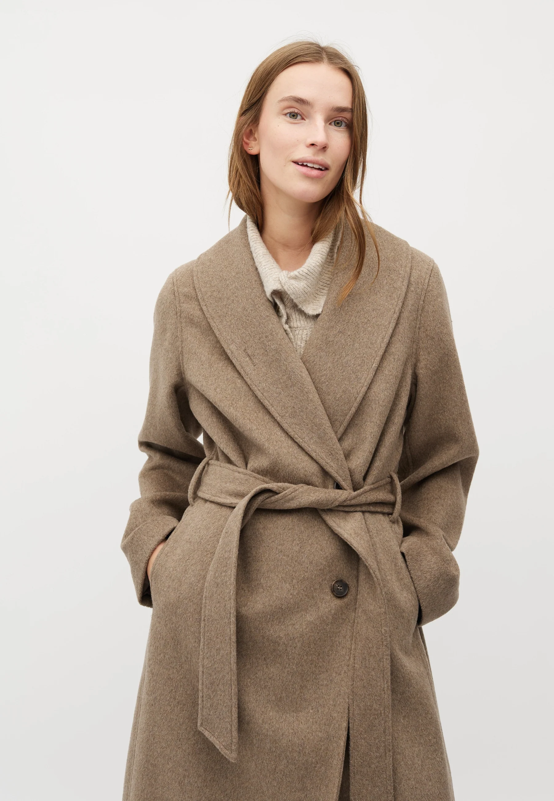Umia-M Coat - Greige Melange - Image 2