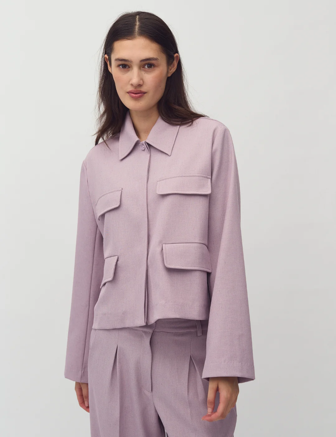 Woddy-M Blazer Shirt - Orchid Bloom
