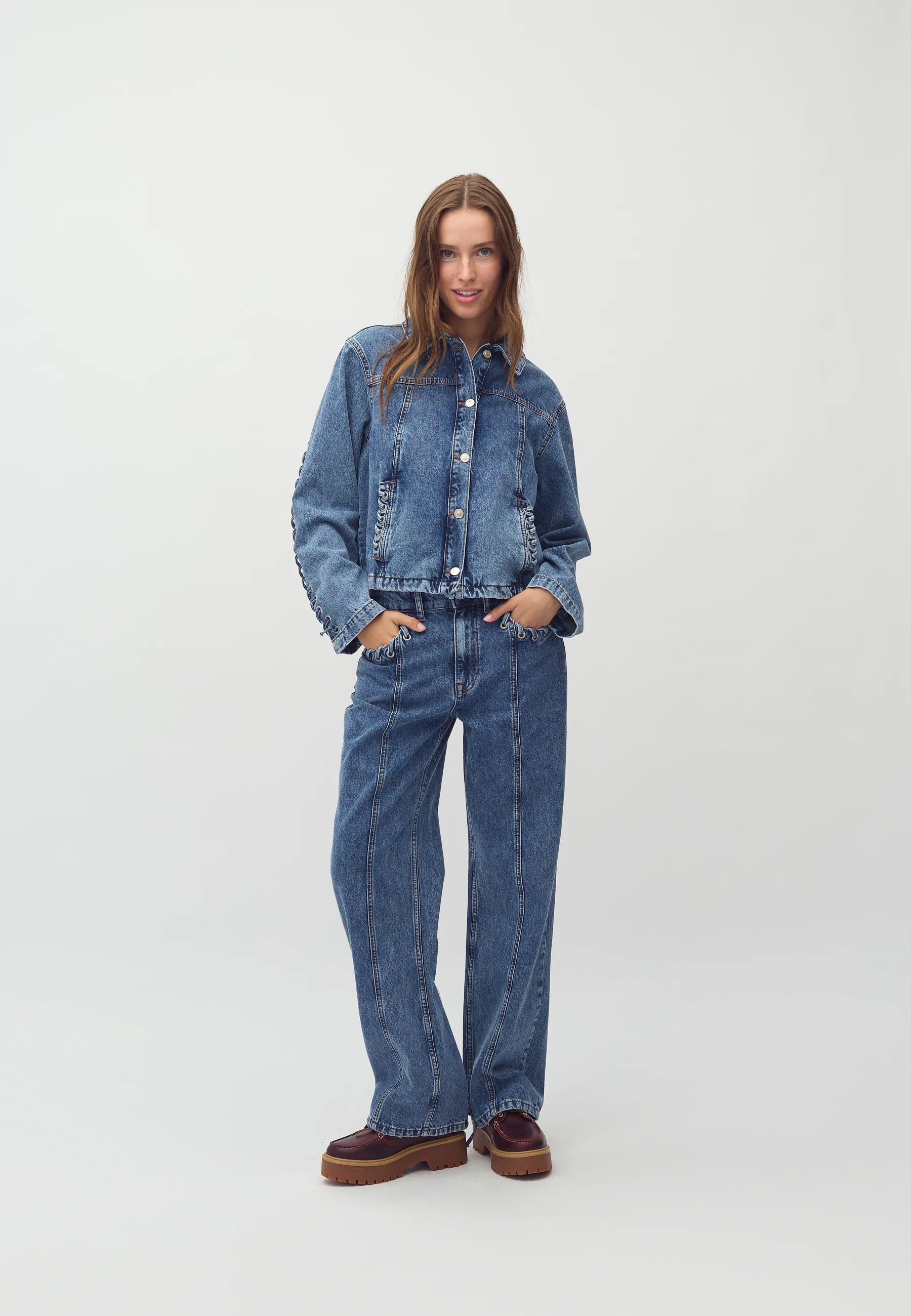 Zolan-M Denim Jacket - Mid Blue Vintage