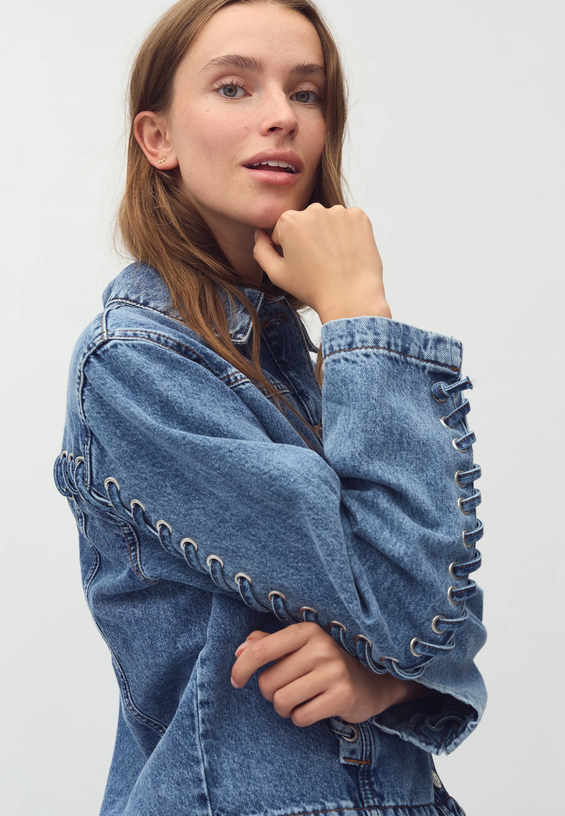 Zolan-M Denim Jacket - Mid Blue Vintage - Image 4