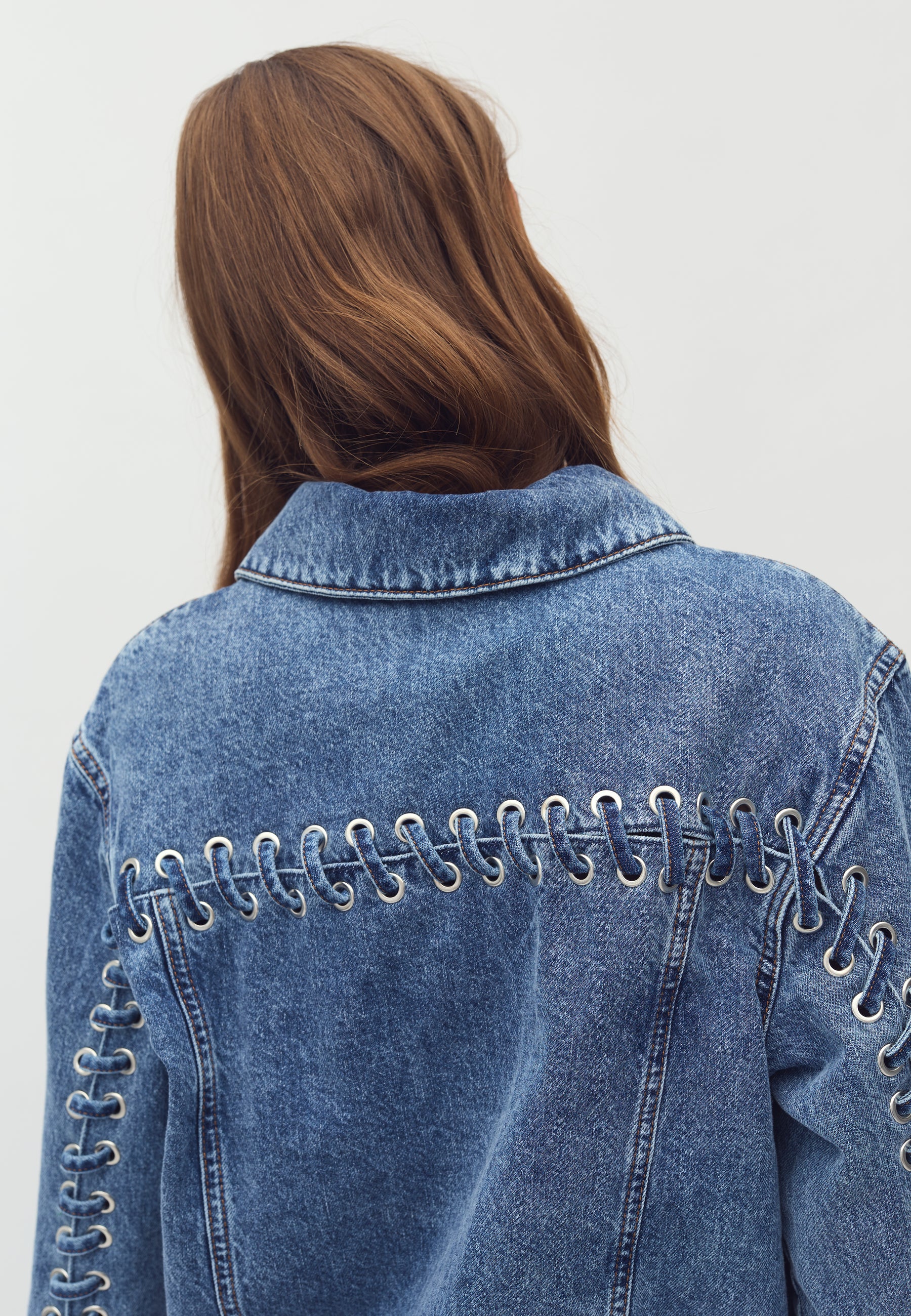 Zolan-M Denim Jacket - Mid Blue Vintage - Image 6