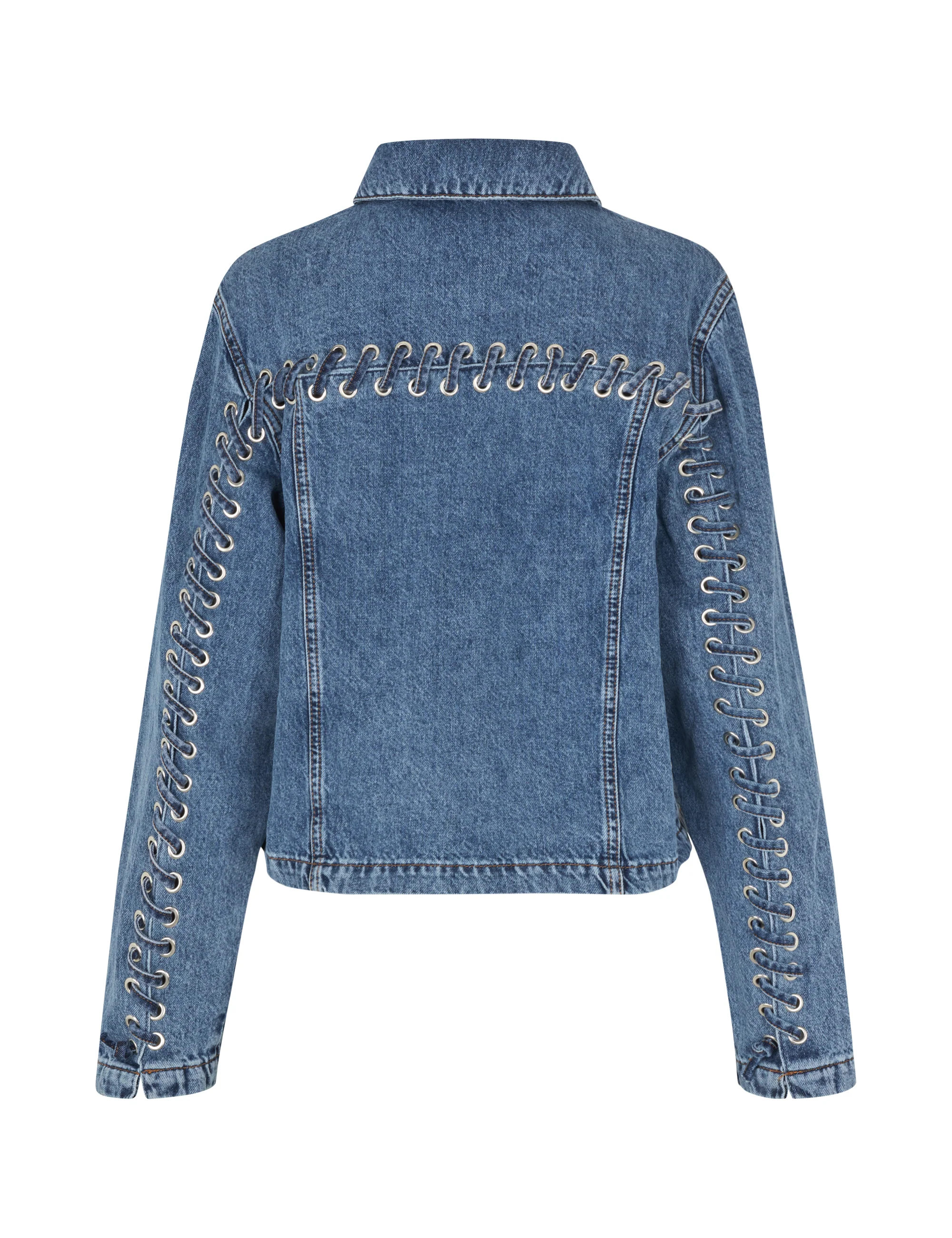 Zolan-M Denim Jacket - Mid Blue Vintage - Image 8